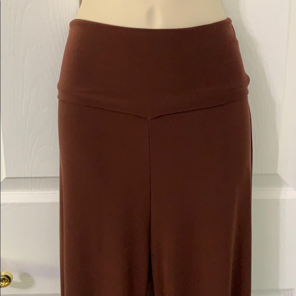 Palazzo Pants Ladies Size Large Wine Color